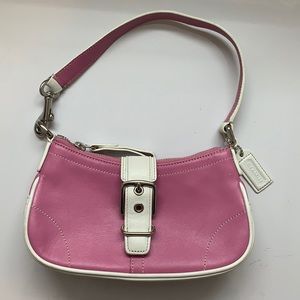 Coach vintage leather pink shoulder bag